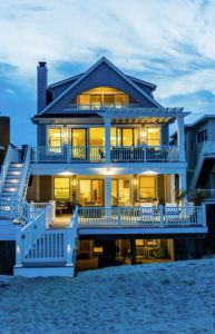 Custom built homes in Ocean County like this one are built with hurricane resistant materials to protect from storm damages